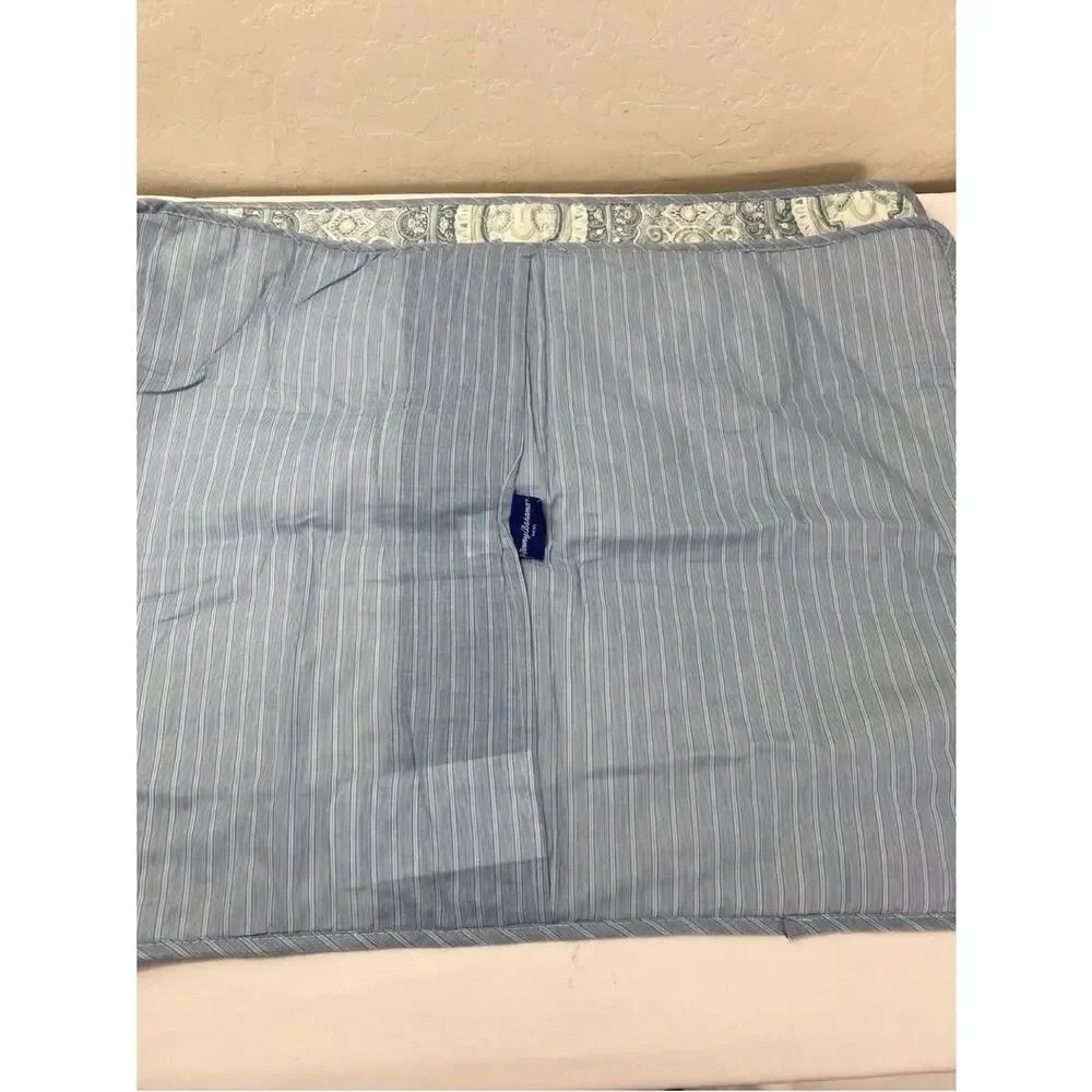 Tommy Bahama blue /aqua green Queen pillow shams 3